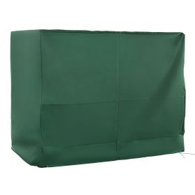 Outsunny 600D Oxford 3-Seater Patio Swing Cover Outdoor Swing Chair Cover Rain Protection Waterproof Anti-UV, Dark Green