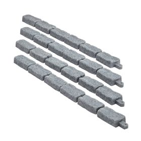 Fake Stone Landscape Edging 46.2 x 2.2 in Garden Lawn Edging Border for Walkway