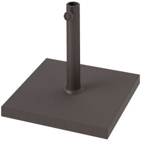 Patio Umbrella Base, 32 Lbs Concrete Heavy Duty Umbrella Base, Outdoor Umbrella Stand Patio Umbrella Holder For 1.5 1.9 Umbrella Poles For Outdoor, La (Color: Brown)